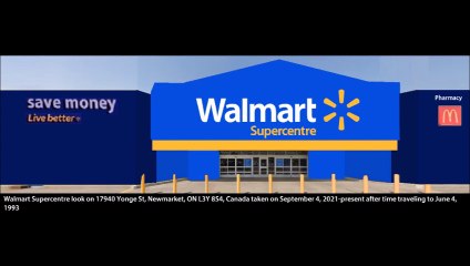 how Walmart Supercentre will look like on 17940 Yonge St, Newmarket, ON L3Y 8S4, Canada when time travel gets invented