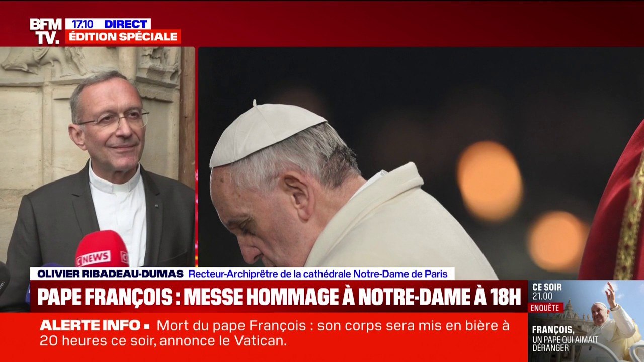 Mort du pape François: "C'est sans doute l'un des plus beaux jours pour mourir", explique Mgr Olivier Ribadeau-Dumas
