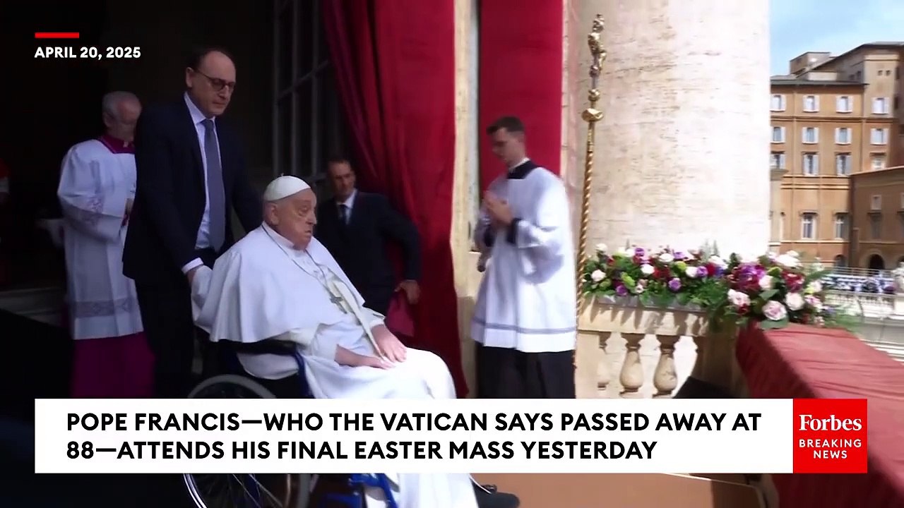 Pope Francis—Who The Vatican Says Has Passed Away At 88—Attends His Final Easter Mass