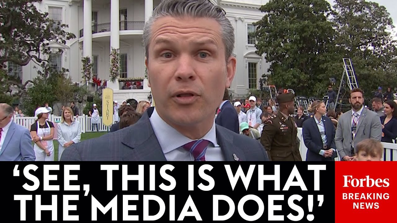 Pete Hegseth Blasts Media Over Signal Story At White House Easter Egg Roll