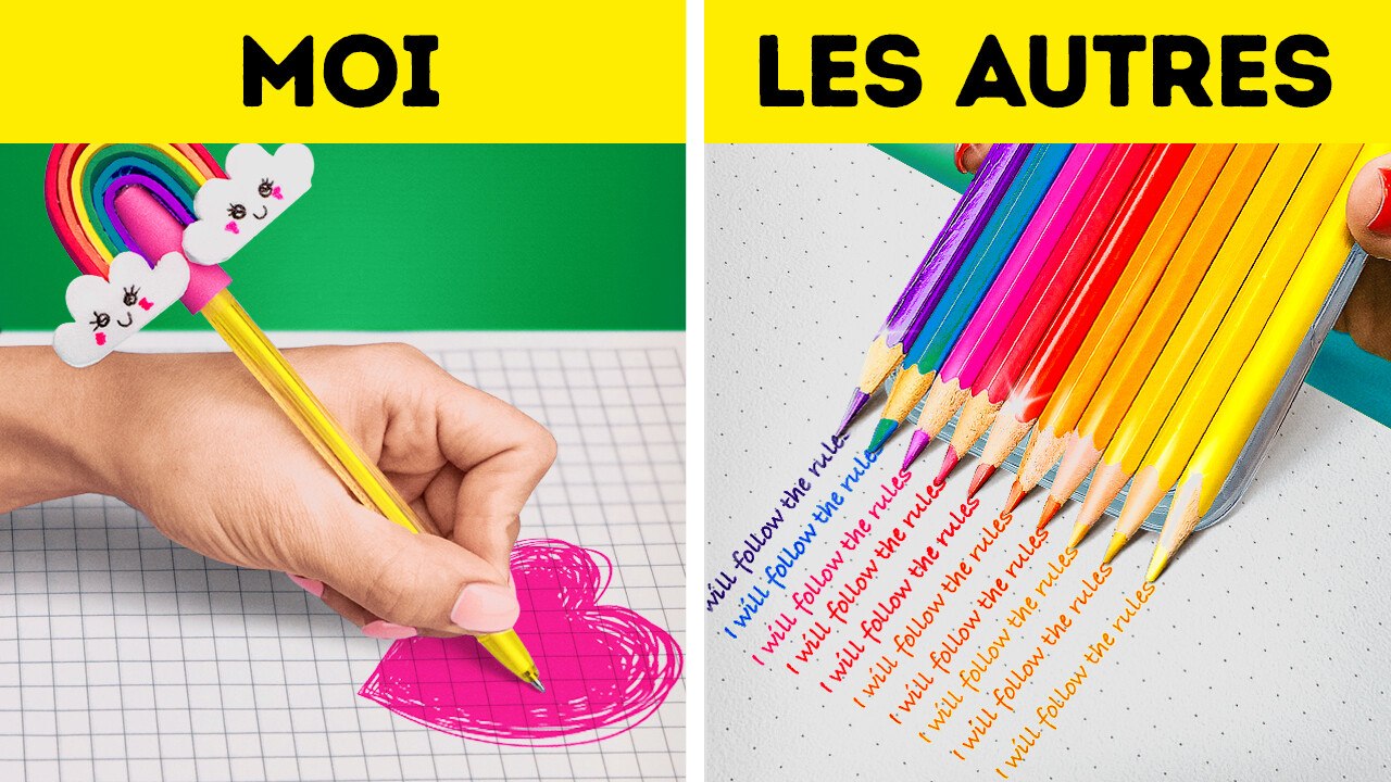 ASTUCES POUR DEVENIR POPULAIRE À L'ÉCOLE | DIY géniaux et créatifs pour filles par 123 GO! Genius