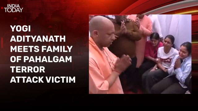 Yogi Adityanath meets family of Pahalgam terror attack victim in Kanpur