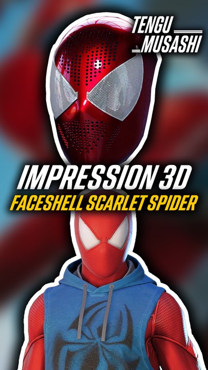 Impression 3d du faceshell de Scarlet Spider