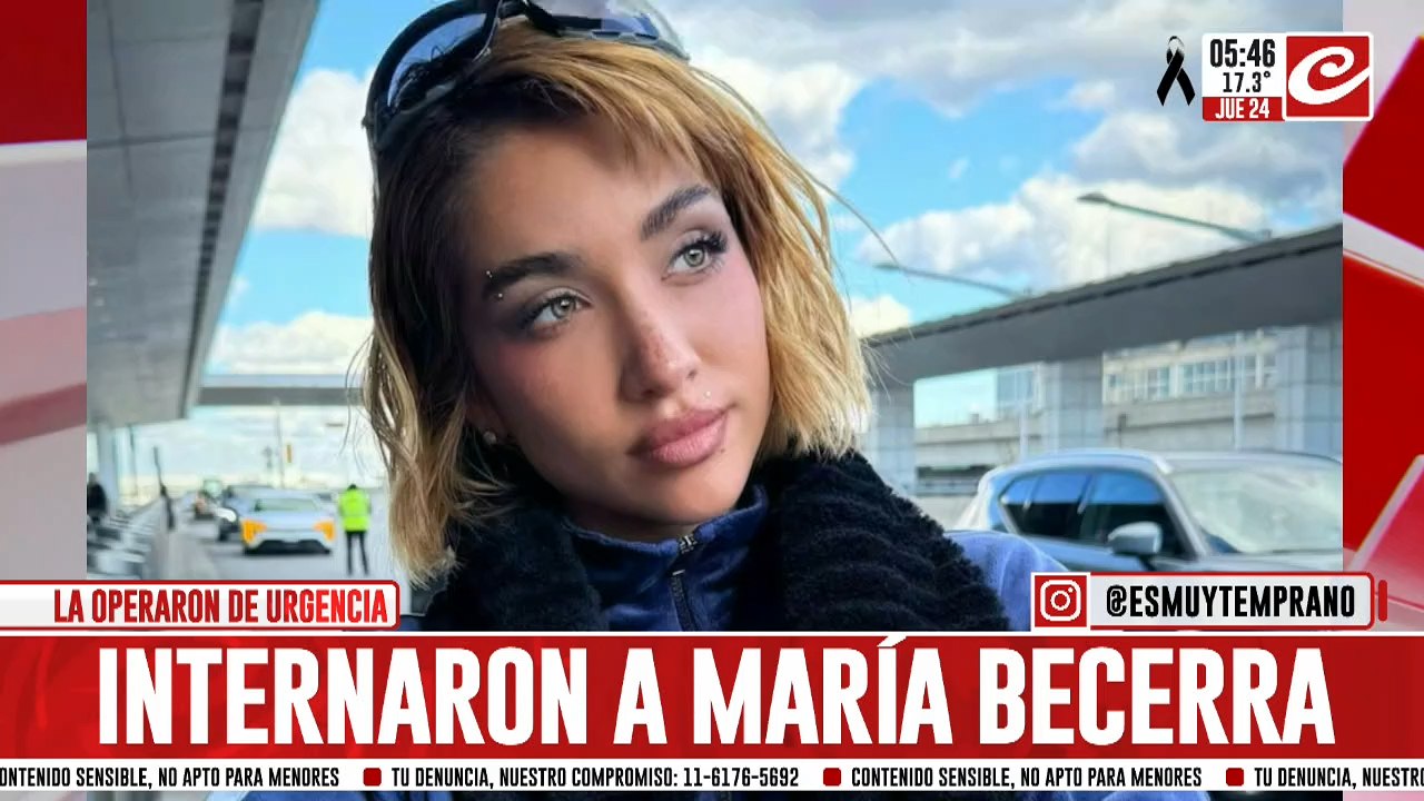 Internaron de urgencia a María Becerra... ¿qué le pasa a la joven?