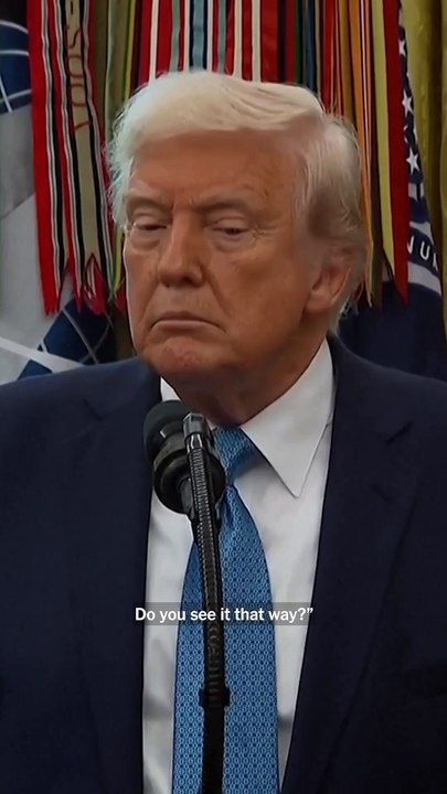 President Trump, speaking in the Oval Office, suggested that his high tariffs against China were ultimately a temporary negotiating tactic to strike a trade deal, rather than a longer-term trade policy. #Trump #tariffs #China   Make a title