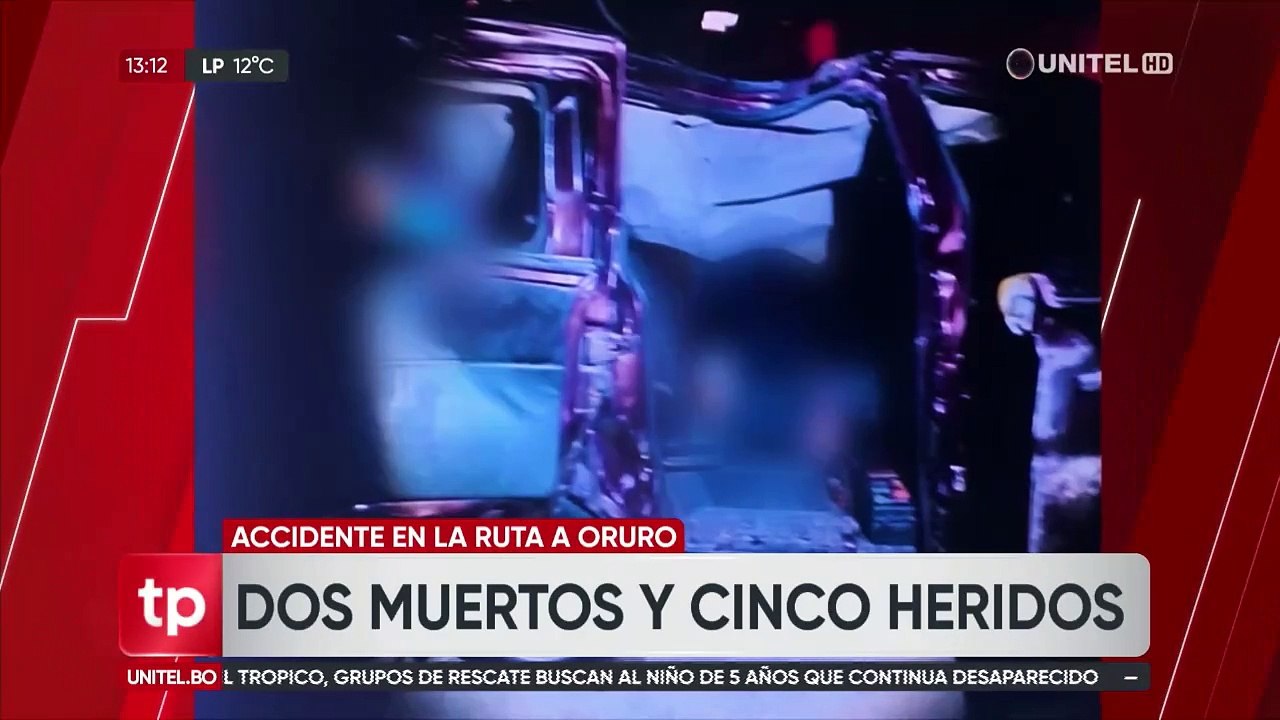 Dos fallecidos y al menos seis heridos tras choque entre dos vehículos en la ruta Cochabamba – Oruro