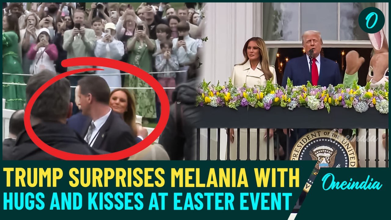 Trump Caught on Camera Hugging, Kissing Melania at Easter Egg Roll