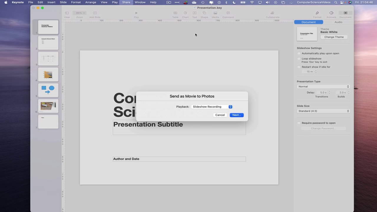 How to EXPORT Your Presentation to Photos On Keynote Using a Mac Computer - Basic Tutorial | New
