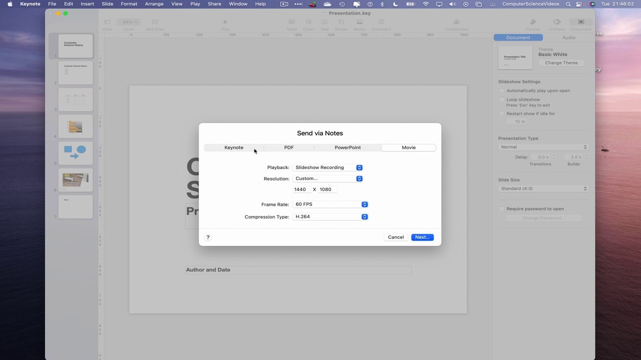 How to EXPORT Your Presentation to Notes On Keynote Using a Mac Computer - Basic Tutorial | New