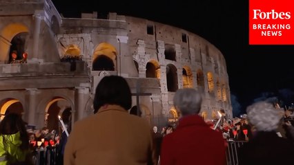 The Way of the Cross Ceremony Is Held At The Colosseum In Rome