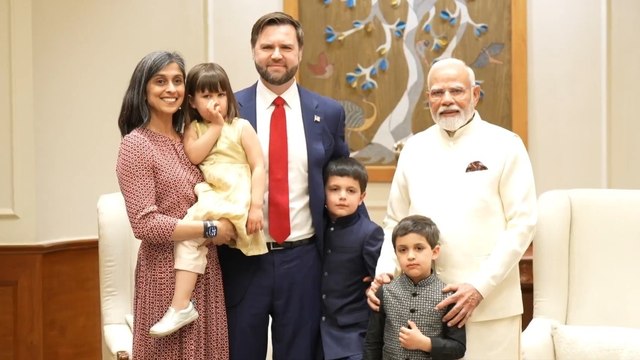 Watch: PM Modi hosts Vance family in Delhi, leaders discuss India-US trade deal