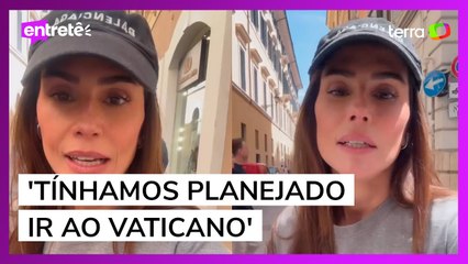 Em Roma, Deborah Secco lamenta a morte do papa Francisco: 'Dia tão triste'