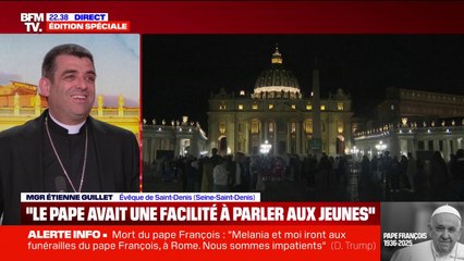 "Le pape avait une facilité à parler aux jeunes", explique Étienne Guillet, évêque de Saint-Denis