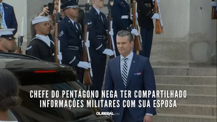 Chefe do Pentágono nega ter compartilhado informações militares com sua esposa PENT
