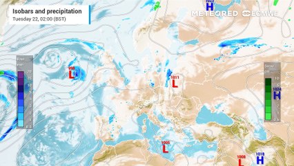 Heavy Rain for Northern Ireland on Tuesday but drier weather develops midweek