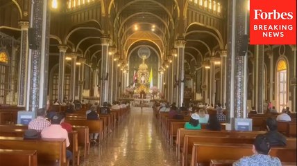 Basilica de la Virgen de Los Ángeles In Costa Rica Holds Mass In Honor Of Pope Francis
