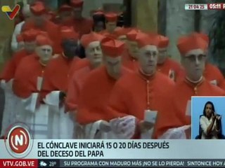 Vaticano realizará el cónclave en los próximos 20 días para elegir al nuevo Papa