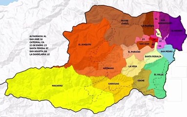 (Venezuela) Map of Capital District. Peta Distrik Ibu Kota. Capital District Map. Map of District of Capital. District of Capital Map. Mapa del Distrito Capital.