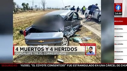 Choque en la carretera México-Tuxpan deja cuatro muertos y cuatro heridos