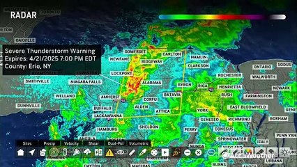 Thunderstorms rumble across the Northeast on Easter Monday