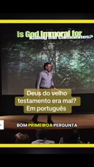 Excelente explicação sobre o porque  o Deus do Velho Testamento parecia ser tão diferente do Deus que se apresenta no Novo testamento.