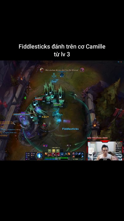 Fiddlesticks đánh trên cơ Camille từ lv 3 #fiddlesticks #camille #lienminhhuyenthoai #leagueoflegends