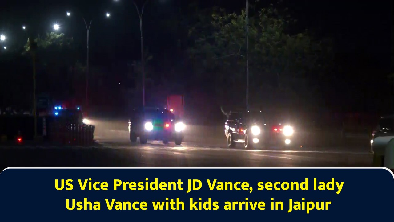 US Vice President JD Vance, second lady Usha Vance with kids arrive in Jaipur