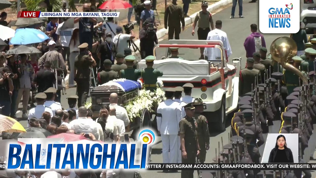 Dumating na sa Libingan ng mga Bayani sa Taguig ang labi ni Nora Aunor para sa igagawad sa kaniyang state funeral | Balitanghali
