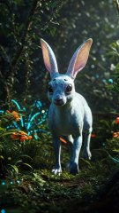 Alien animal creatures that walk in the jungle