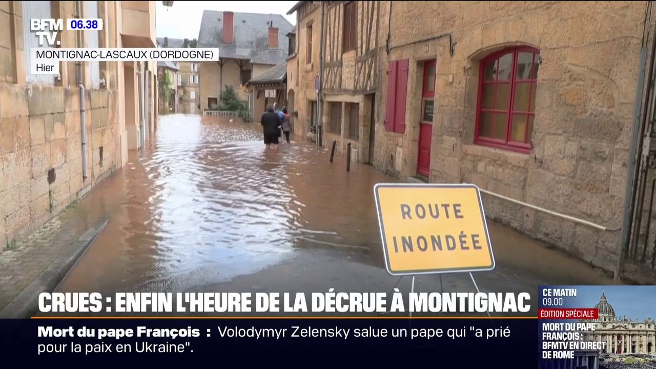 Crues dans le sud-ouest: enfin l'heure de la décrue en Dordogne