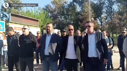 TÜPRAŞ’ta işçiler yüzde 28’lik zam teklifine karşı eylemde
