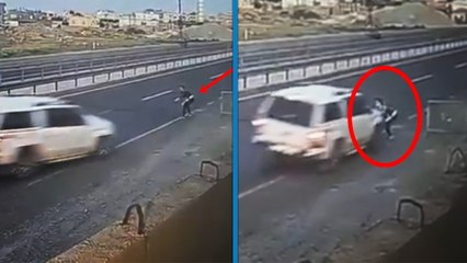 'Dur' ihtarına uymayan sürücü, yola kapan atan polise otomobiliyle çarpıp yaraladı