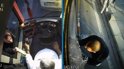 İstanbul’da İETT otobüsüne saldırı anı kamerada