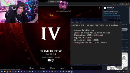 Rubius habla de Oblivion Remastered antes del lanzamiento