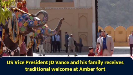US Vice President JD Vance and his family receives traditional welcome at Amber fort