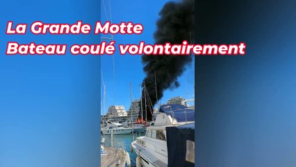 🚨 Incendie à La Grande-Motte : Un bateau coulé volontairement par les pompiers pour éviter le pire !