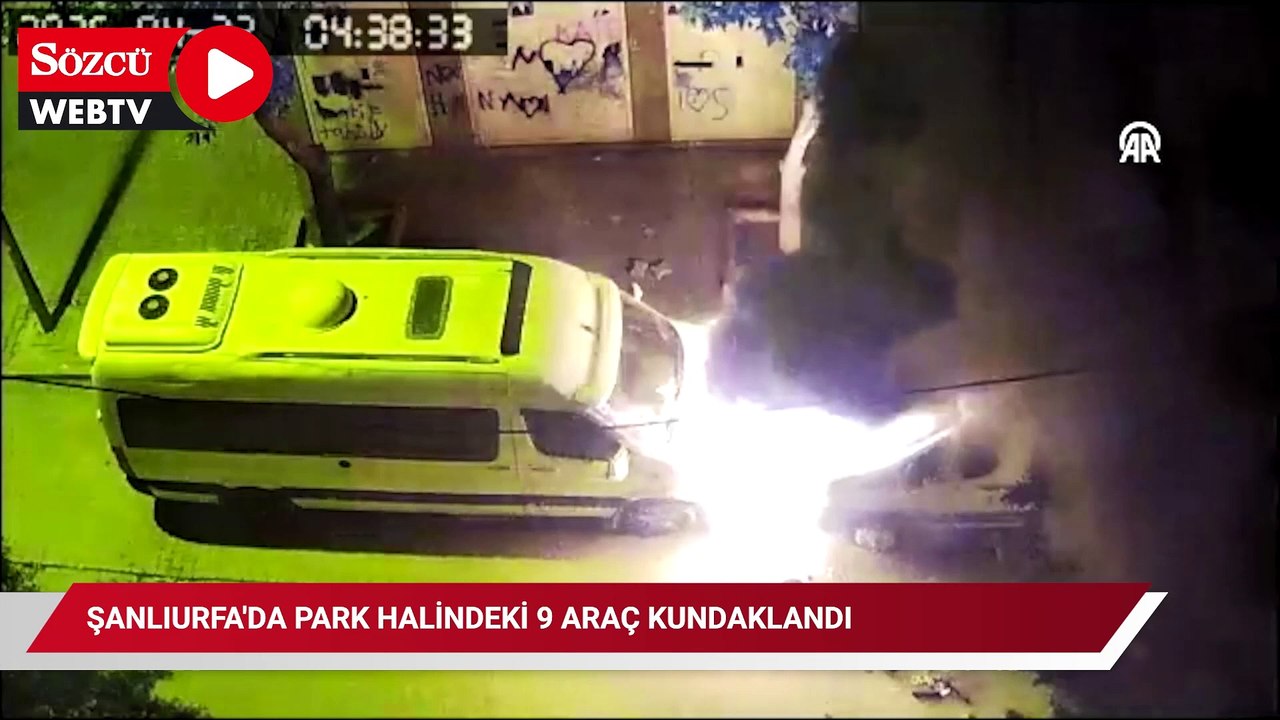Şanlıurfa'da park halindeki 9 araç kundaklandı