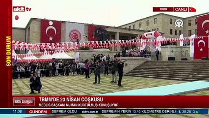 Meclis Başkanı Numan Kurtulmuş TBMM'de 23 Nisan coşkusu için konuştu