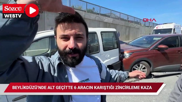 Beylikdüzü’nde alt geçitte 6 aracın karıştığı zincirleme kaza
