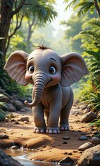 The Baby Elephant Who Found the Lost River 🐘💧 | Moral Story for Kids | Animated English Story
