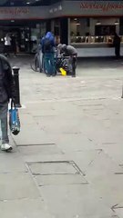 Footage of the alleged theft in Doncaster city centre