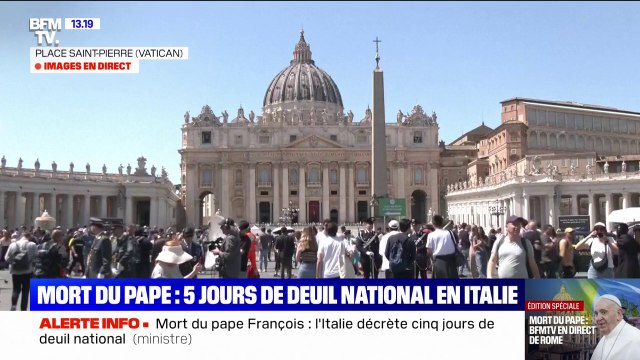 Mort du pape : 5 jours de deuil national décrétés en Italie