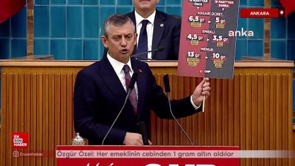 Özgür Özel: Her emeklinin cebinden 1 gram altın aldılar