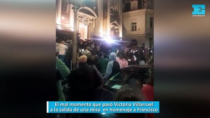 El mal momento que pasó Victoria Villarruel a la salida de una misa en homenaje a Francisco