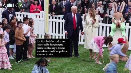 Melania Trump con il trench canadese tanto amato da Meghan Markle