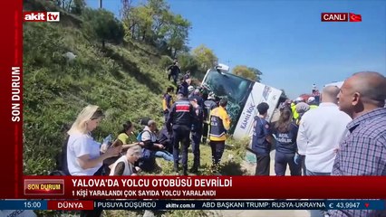 Yalova'da yolcu otobüsü devrildi! Çok sayıda yaralı var!  Son durum ne?