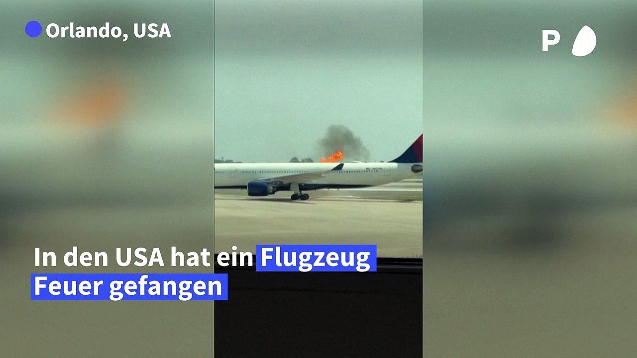USA: Flugzeug fängt Feuer vor dem Start