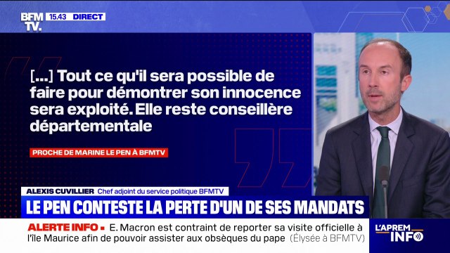 Marine Le Pen condamnée: la députée conteste la perte de son mandat de conseillère départementale du Pas-de-Calais
