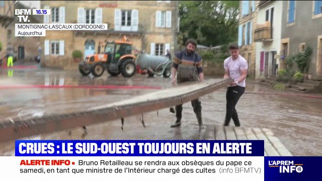 Crues: malgré une décrue qui s'amorce, le Sud-Ouest reste toujours en alerte ce mardi