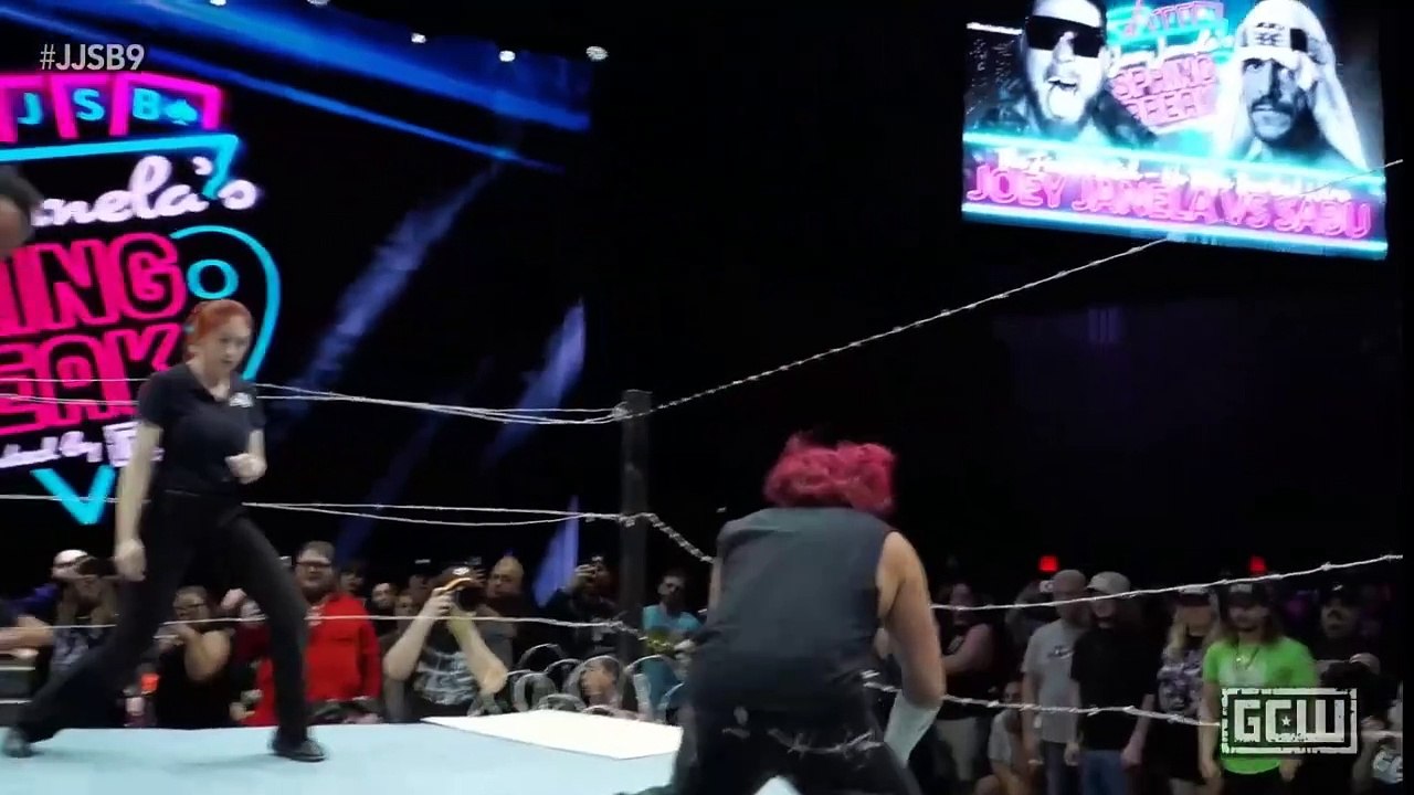 GCW Joey Janella Spring Break 9 No Rope Barbed Wire Match Joey Janella  vs Sabu